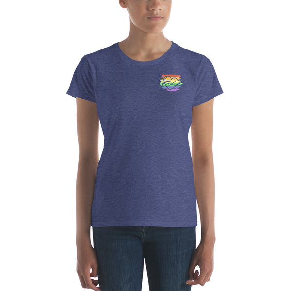 Lowkey Polycute Tee, Fitted Heather Blue | Polycute Gift Shop