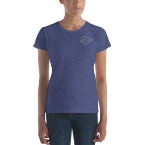 Lowkey Infinite Love Tee, Fitted Heather Blue | Polycute LGBTQ+ & Polyamory Gifts
