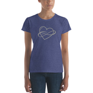 Infinite Love Tee, Fitted Heather Blue | Polycute LGBTQ+ & Polyamory Gifts