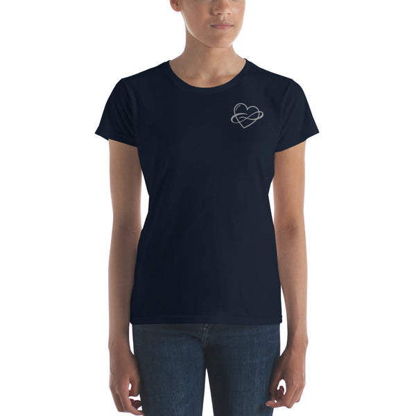 Lowkey Infinite Love Tee, Fitted Navy | Polycute LGBTQ+ & Polyamory Gifts
