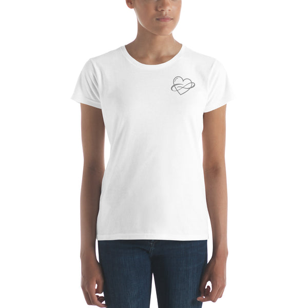 Lowkey Infinite Love Tee, Fitted White | Polycute LGBTQ+ & Polyamory Gifts