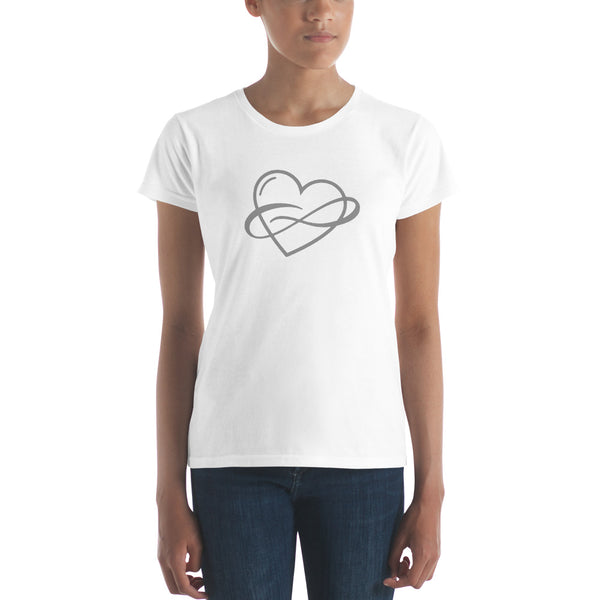 Infinite Love Tee, Fitted White | Polycute LGBTQ+ & Polyamory Gifts