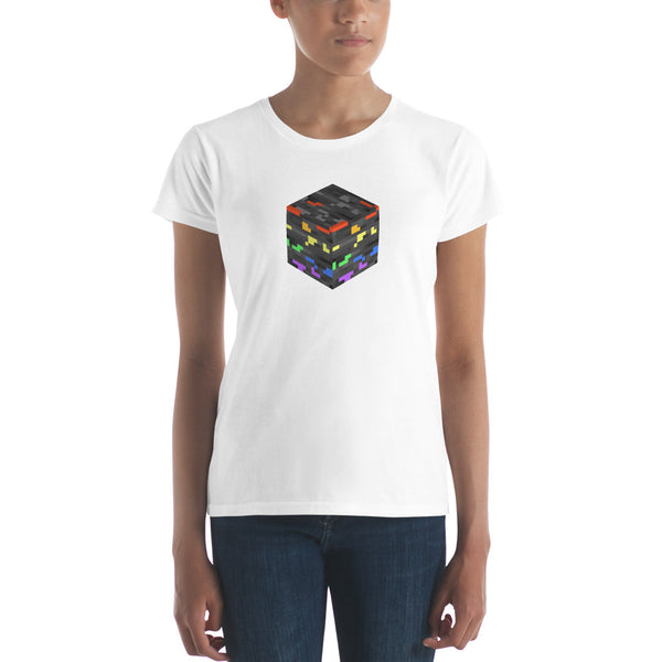 Pride Ore Tee, Fitted White | Polycute LGBTQ+ & Polyamory Gifts