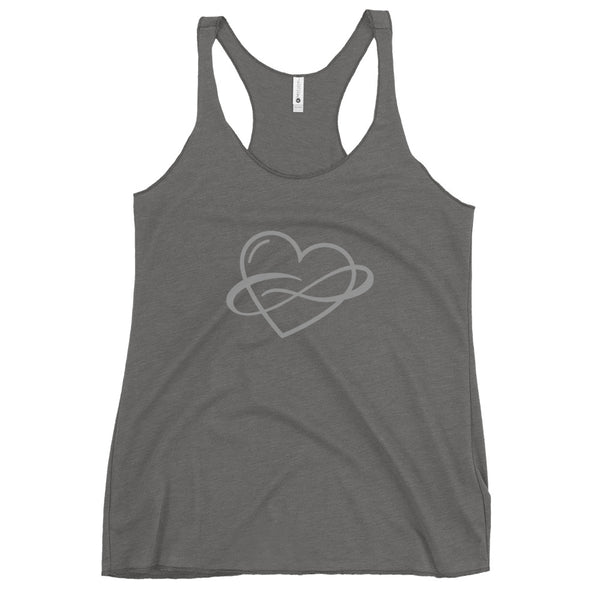 Infinite Love Racerback Yoga Tank Premium Heather | Polycute Gift Shop