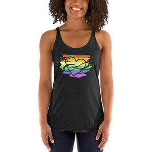 Polycute Racerback Yoga Tank Vintage Black | Polycute LGBTQ+ & Polyamory Gifts