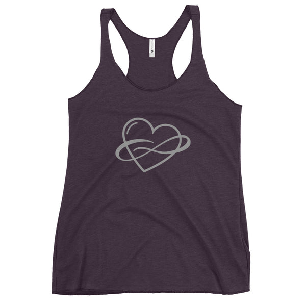 Infinite Love Racerback Yoga Tank Vintage Purple | Polycute Gift Shop