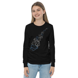 Infinite Love Cascade Long Sleeve Youth Tee | Polycute LGBTQ+ & Polyamory Gifts