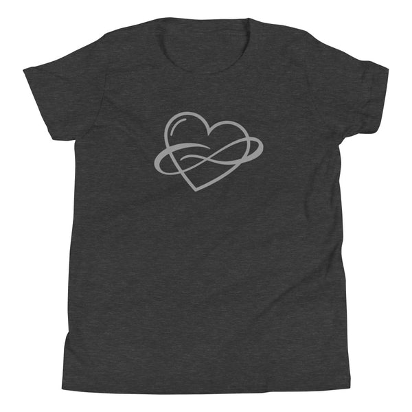 Infinite Love Youth Tee Dark Grey Heather | Polycute Gift Shop