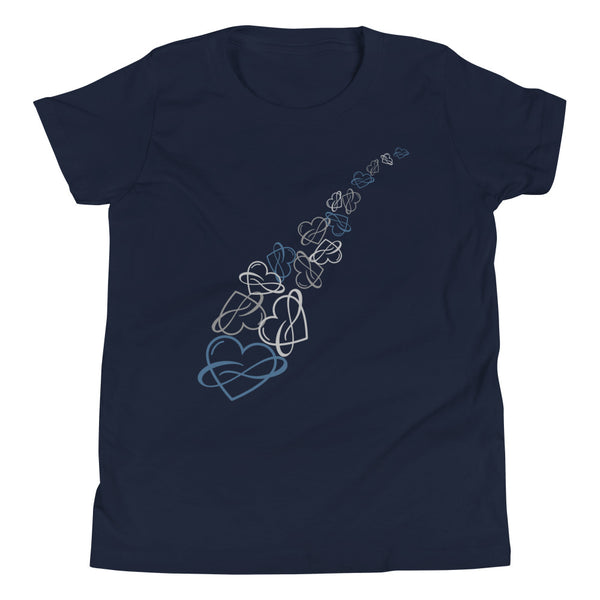 Infinite Love Cascade Youth Tee Navy | Polycute Gift Shop