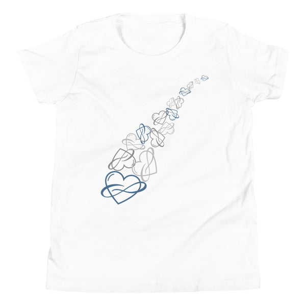 Infinite Love Cascade Youth Tee White | Polycute Gift Shop